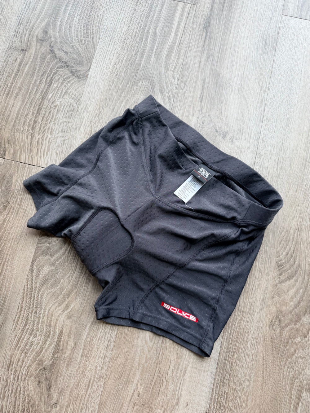 Souke Sports Black Athletic Compression and Padded Bike Shorts